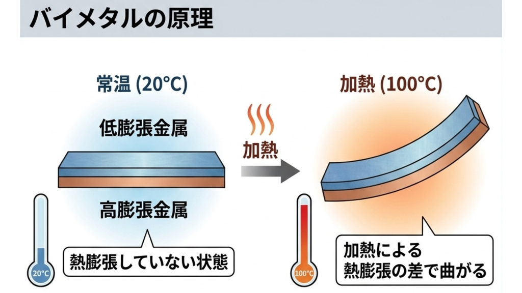 バイメタルの原理